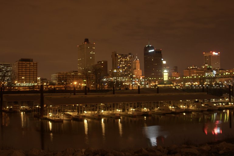 downtown over the harbor